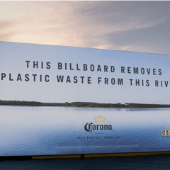 Corona Plastic Collecting Billboard - Corona - Labatt Breweries of Canada with Veritas Communications