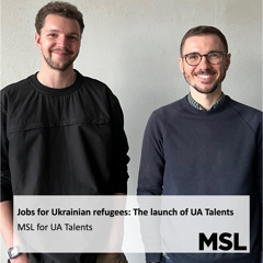 Jobs for Ukrainian refugees: The launch of UA Talents - UA Talents with MSLGROUP Germany GmbH