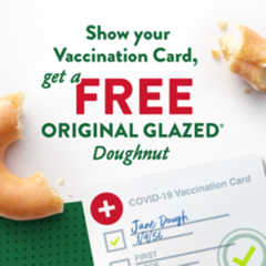 Krispy Kreme Sweet Support for Covid-19 Vaccinations - Krispy Kreme Doughnuts with FleishmanHillard