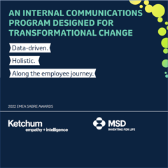 Towards the Subsidiary of the Future. A data-driven internal communications program designed for transformational change. - MSD Sharp & Dohme with Ketchum Germany
