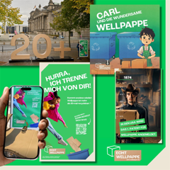 "Echt Wellpappe" (Original corrugated cardboard) - Verband der Wellpappen-Industrie e. V. (VDW) with PRpetuum GmbH (part of LHLK Group)